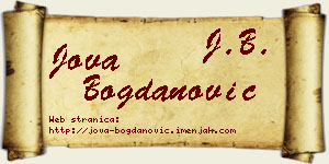 Jova Bogdanović vizit kartica